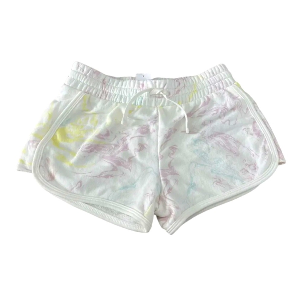 GAP Girls Pull On Jersey Shorts, White, Swirl Design, NEW